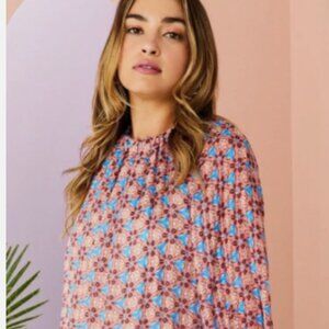 Marie Oliver Kaleidoscope Print Sheer Blouse